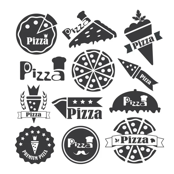 Pizza logos — Wektor stockowy