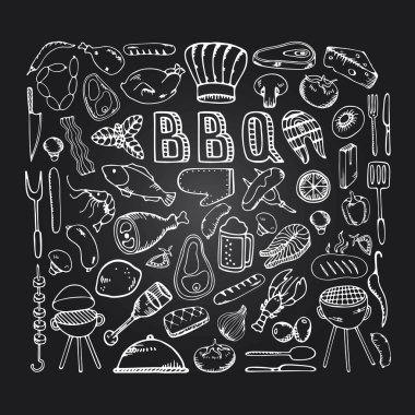 Barbecue grill party clipart