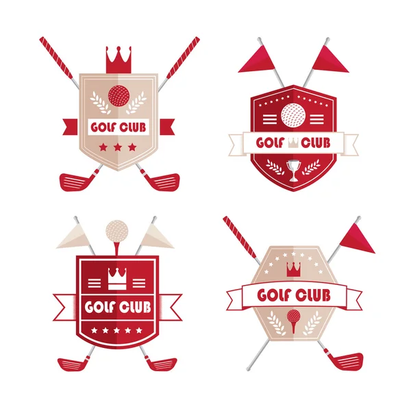 Набор эмблем для гольфа или гольфа — стоковый вектор