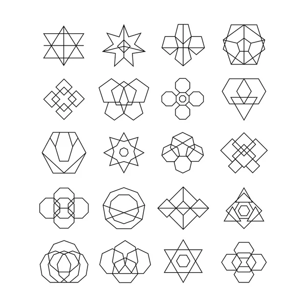 Набор геометрических цветов — стоковый вектор