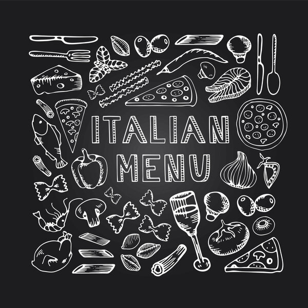 Restaurant cafe italian menu.