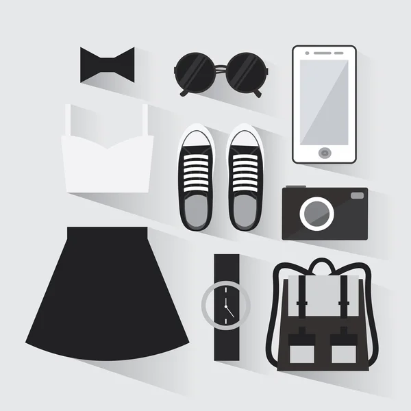 Woman modern clothing set — Stockový vektor
