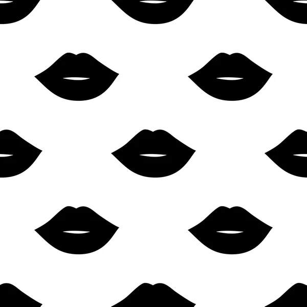 Seamless pattern with ink lips — Stock Vector