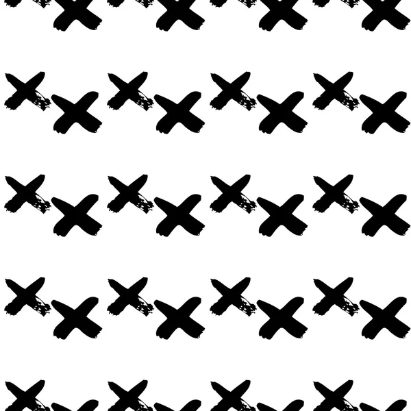 Seamless pattern with ink crosses — Stockvector