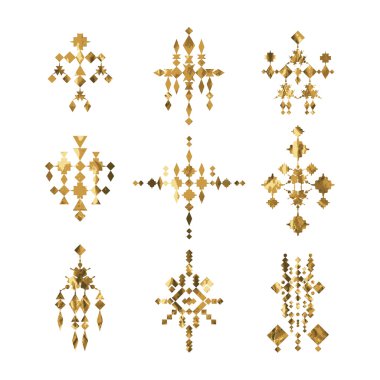 Gold tribal tattoo