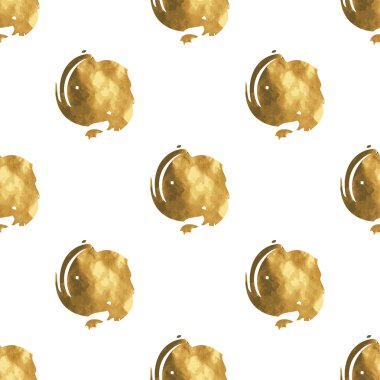 Hand drawn gold pattern with short brush strokes