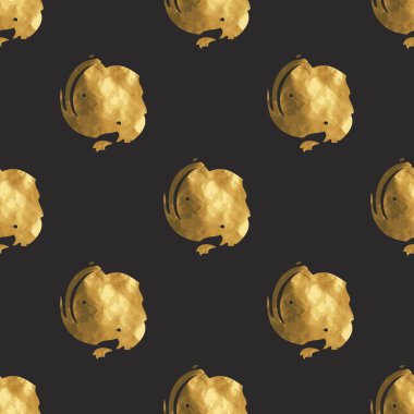 Hand drawn gold pattern with short brush strokes