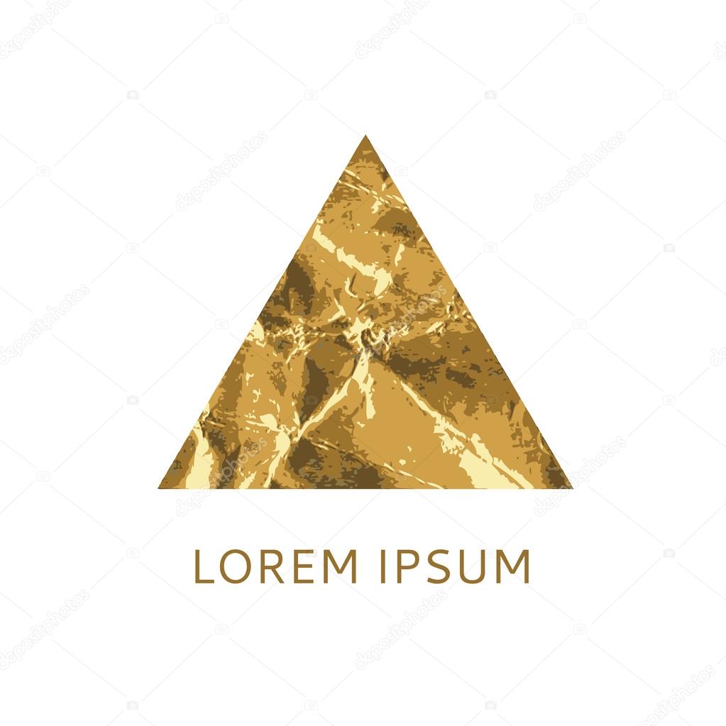 Gold triangular logo