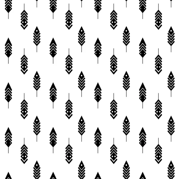 Tribal feathers on white background — Wektor stockowy