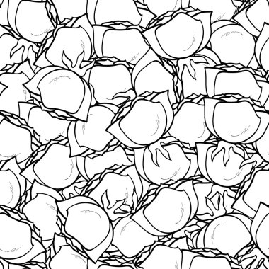 Adult coloring book page design with floral seamless pattern.
