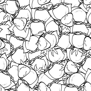 Adult coloring book page design with floral seamless pattern