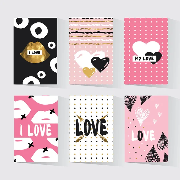 Cartes avec une impression tendance hipster — Image vectorielle