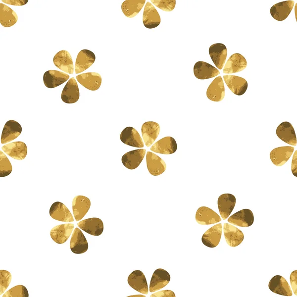 Gold floral seamless pattern — 图库矢量图片