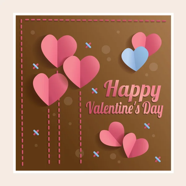 Carte de Saint-Valentin. Joyeuse Saint-Valentin — Image vectorielle