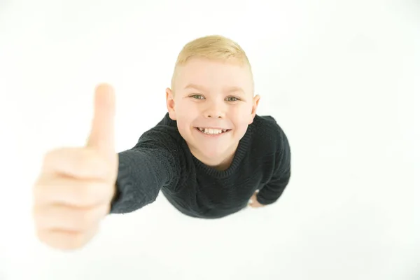 Boy Thumbs Camera View — Stock Photo, Image