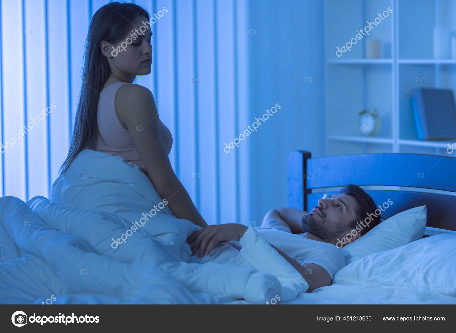 Couple Have Sex Bed Night Time Stock Photo by ©DPimage 451213630