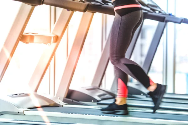 Woman Legs Treadmill Gym — Stock Photo, Image