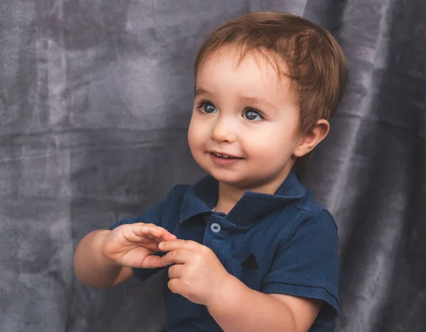 Handsome Baby Boy Playing Indoor — Stock Photo, Image