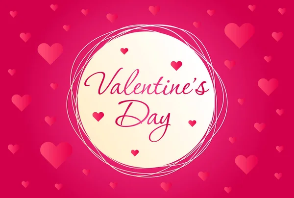 Vector Illustration Happy Valentine Day February Day Lovers Banner Text — Stock Vector