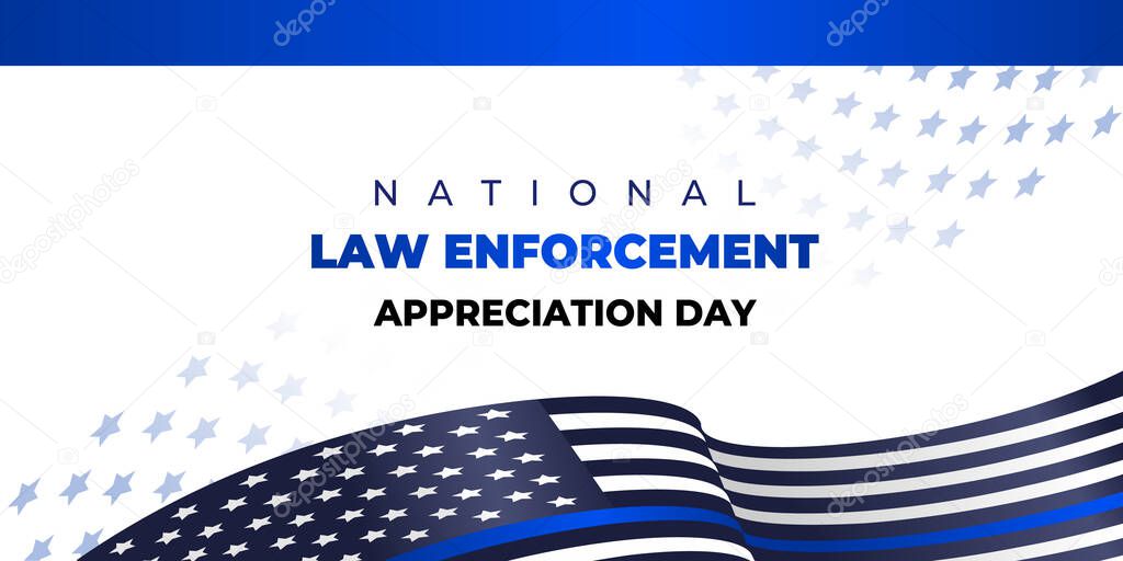 Día Nacional de Apreciación de la Aplicación de la Ley. Banner