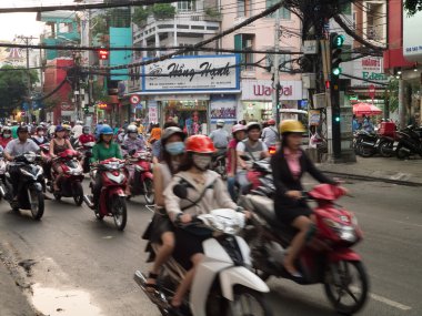 Akşam banliyö Rush Ho Chi Minh, Vietnam