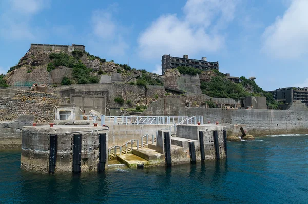 Dolphon Pier van Gunkanjima (Hashima) — Stockfoto