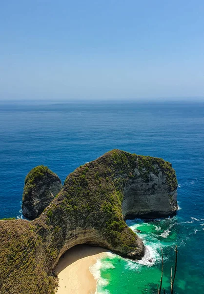 Famoso Dinosaurio Como Colina Playa Kelinkin Isla Nusa Penida Bali — Foto de Stock