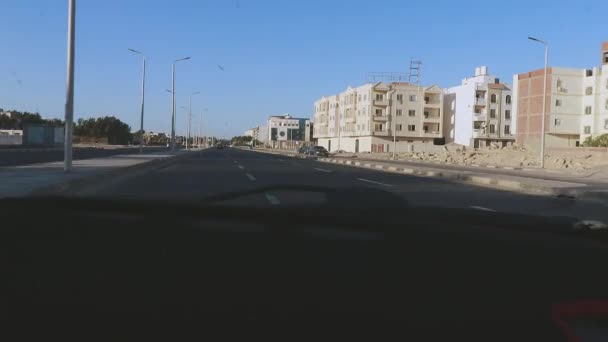 Zentrale Straße Von Hurghada Ägypten — Stockvideo