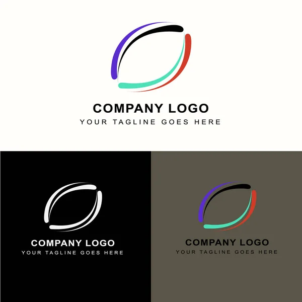 Plantilla Diseño Logotipo Simple Con Diferentes Círculos Colores — Vector de stock