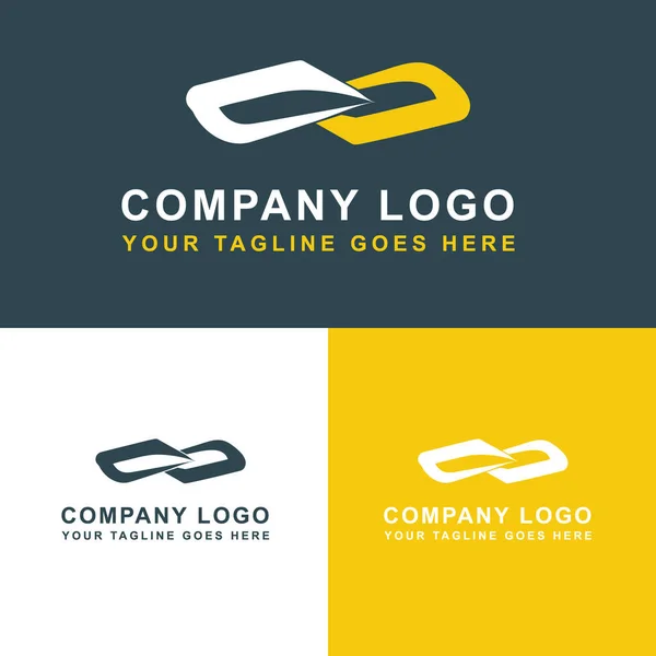 Diseño Logotipo Simple Con Combinación Colores Para Empresa Negocio — Vector de stock