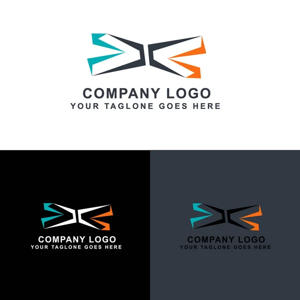 Design Logotipo Abstrato Com Uma Escolha Fundo Adequado Para Negócios — Vetor de Stock