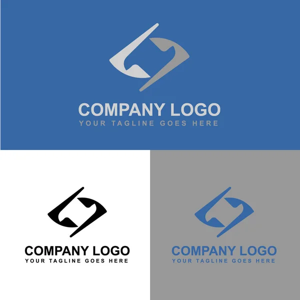 Diseño Logotipo Simple Con Combinación Colores Para Empresa Negocio — Vector de stock