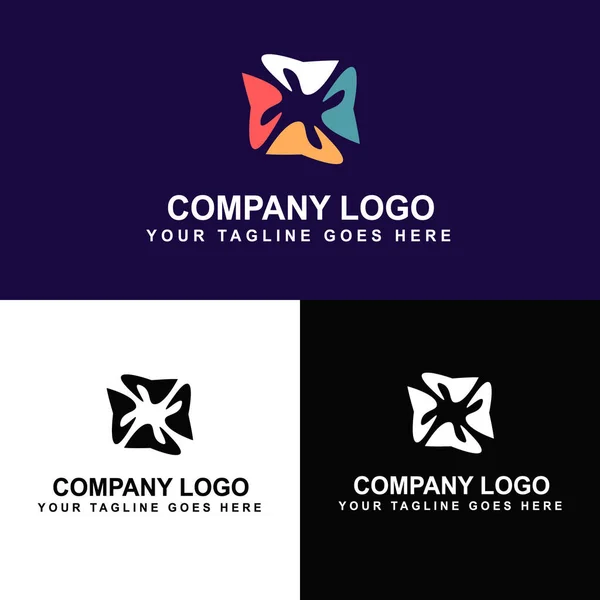 Diseño Logotipo Simple Con Varios Colores Puede Utilizar Para Las — Vector de stock