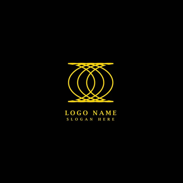 Design Logotipo Com Cor Amarela Dourada Para Beleza —  Vetores de Stock