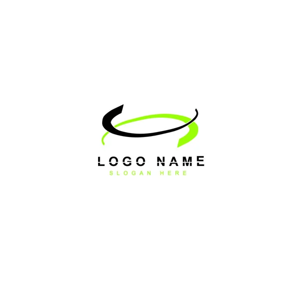 Creative Logo Design Black Green Business Brands — Stock Vector