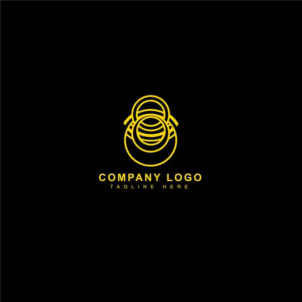 Логотип Дизайн Комбинированный Круг Формирования Пчела Желтым Цветом Бизнеса Бренда — стоковый вектор