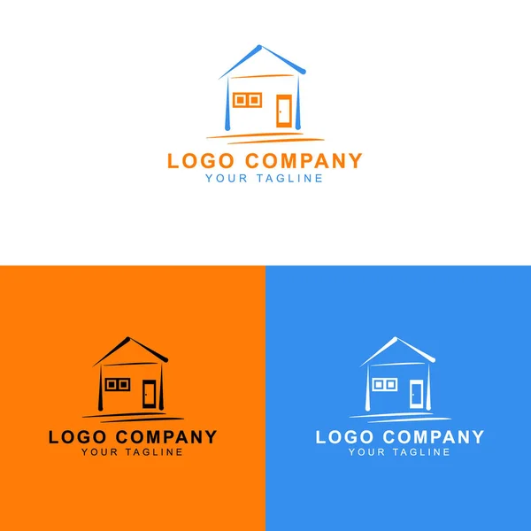 Immobilien Logo Design Haus Logo Design Vektor Immobilien — Stockvektor