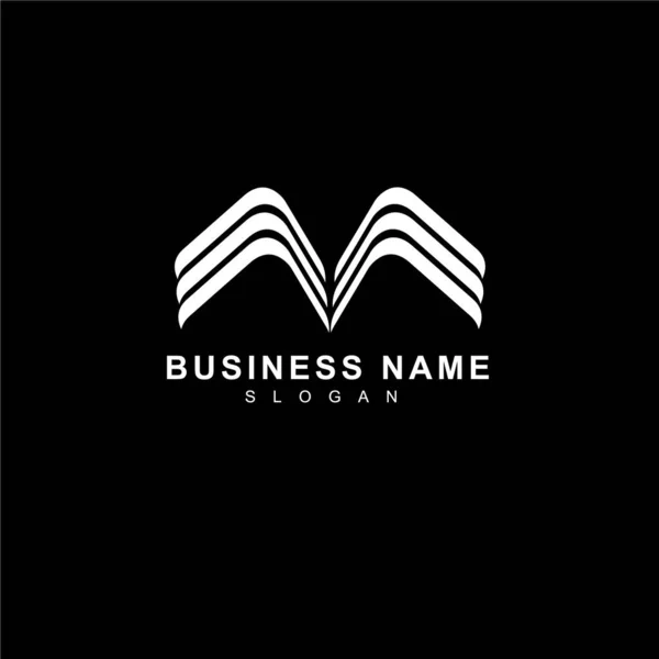 Conception Logo Couleur Blanche Sur Fond Noir Pour Les Entreprises — Image vectorielle