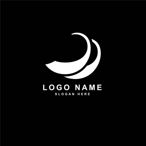 Tvůrčí Bílé Logo Design Černým Pozadím Pro Podnikání Značku — Stockový vektor