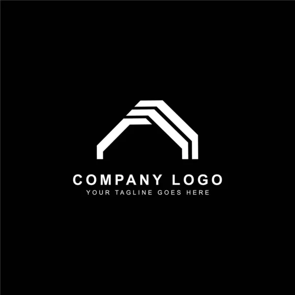 Diseño Del Logotipo Creativo Bienes Raíces Estilo Minimalista — Vector de stock