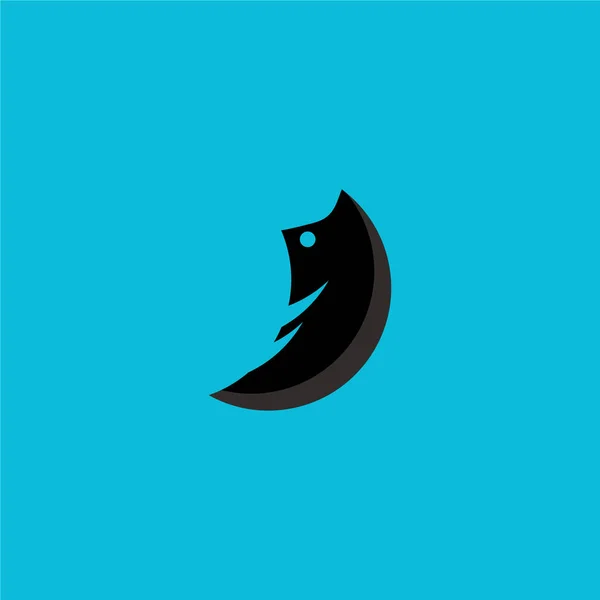 Kreatives Schwarzes Logo Design Mit Blauem Hintergrund Für Geschäft Und — Stockvektor