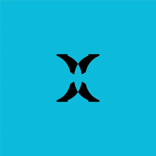 Diseño Creativo Del Logotipo Color Negro Con Fondo Azul Para — Archivo Imágenes Vectoriales
