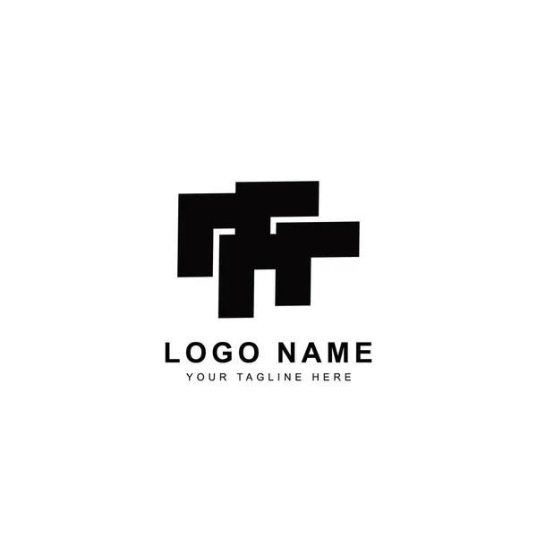 Diseño Creativo Del Logotipo Negro Sobre Fondo Blanco Para Empresas — Vector de stock