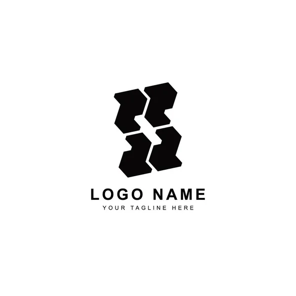 Design Logotipo Preto Criativo Fundo Branco Para Negócios Marca —  Vetores de Stock