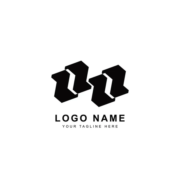 Design Logotipo Preto Criativo Fundo Branco Para Negócios Marca —  Vetores de Stock