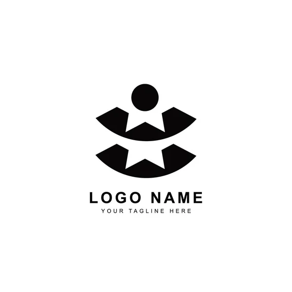 Design Logotipo Preto Criativo Fundo Branco Para Negócios Marca —  Vetores de Stock