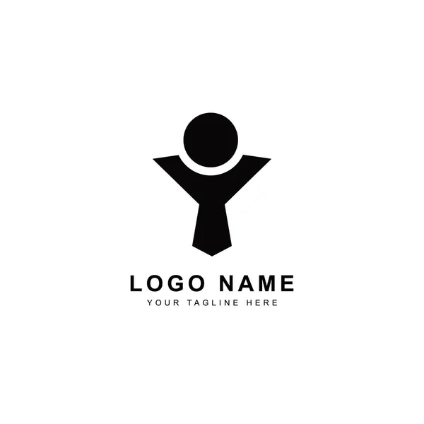 Logo Noir Créatif Sur Fond Blanc Pour Les Entreprises Marque — Image vectorielle