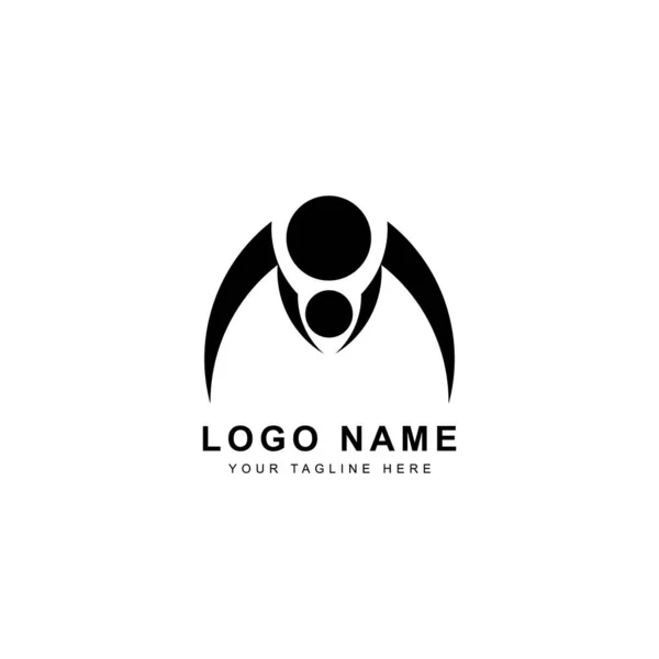 Diseño Creativo Del Logotipo Unidad Mango Negro Sobre Fondo Blanco — Archivo Imágenes Vectoriales