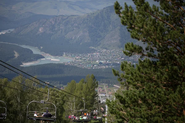 View of a small town from a height — Stock Photo, Image