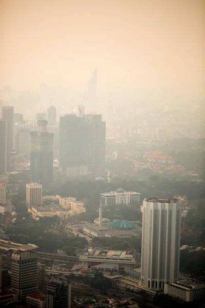 Kuala Lumpur panoráma pohled, Malajsie — Stock fotografie